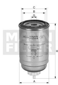 Паливний фільтр MANN-FILTER WK 932/1