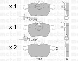 Тормозные колодки METELLI 22-0314-0