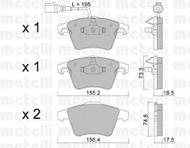 Гальмівні колодки METELLI 22-0552-1