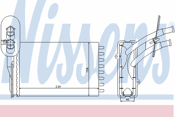 Радиатор отопителя NISSENS 73961