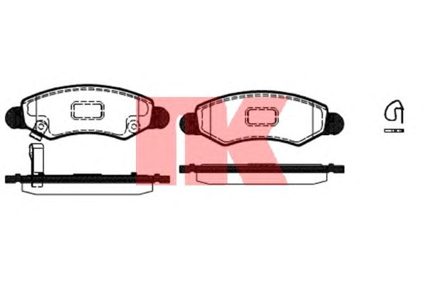 Тормозные колодки NK 225216