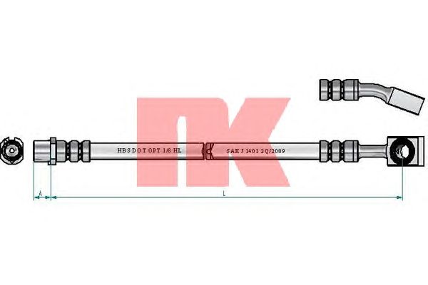 Тормозной шланг NK 853679