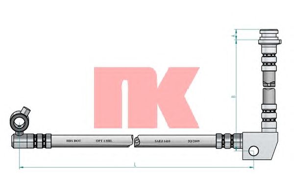 Тормозной шланг NK 852247