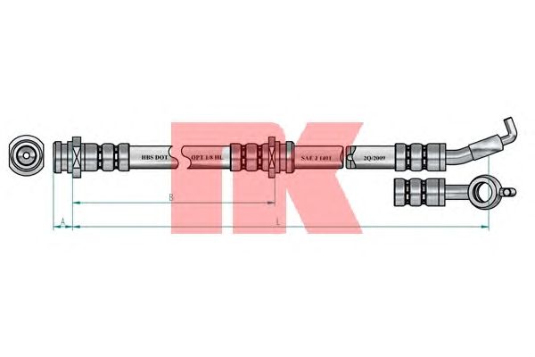 Тормозной шланг NK 853013