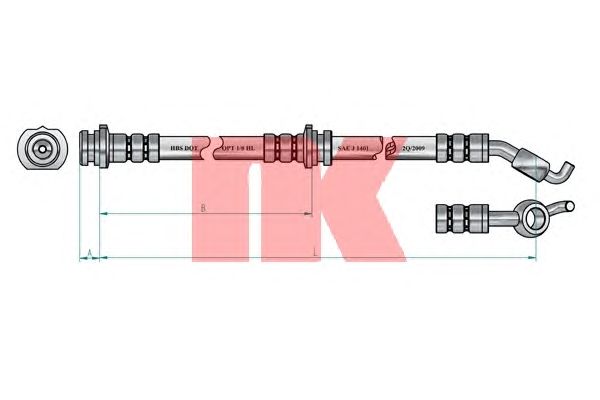 Тормозной шланг NK 8522112