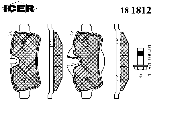 Тормозные колодки ICER 181812