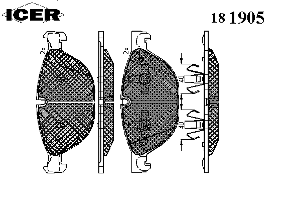 Тормозные колодки ICER 181905