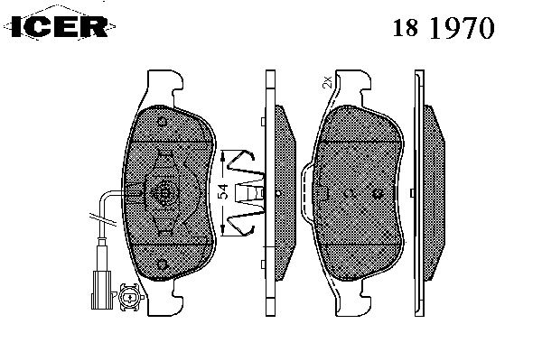 Тормозные колодки ICER 181970
