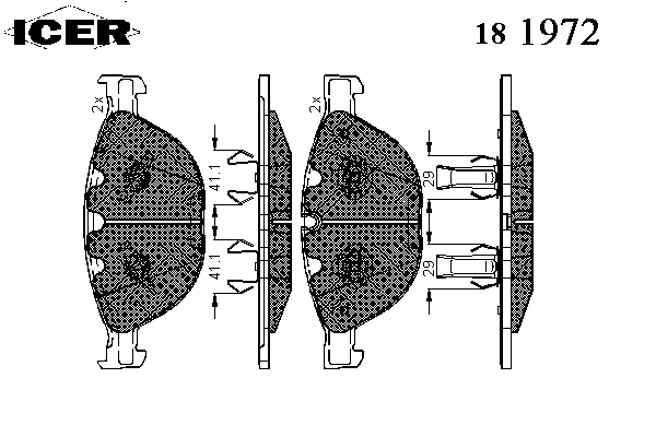 Тормозные колодки ICER 181972