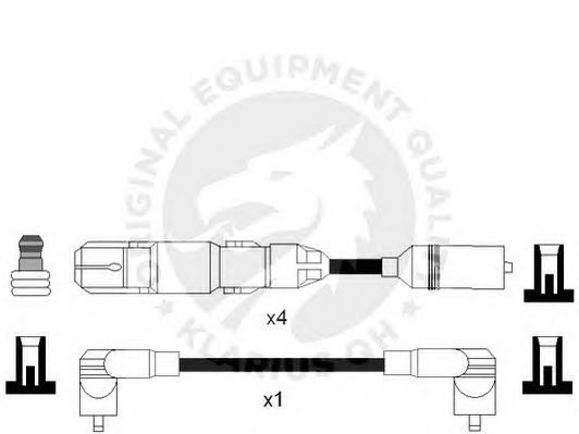 Комплект высоковольтных проводов QH International XC956 CI