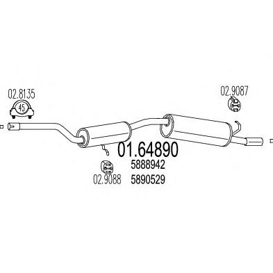 Глушник MTS 01.64890