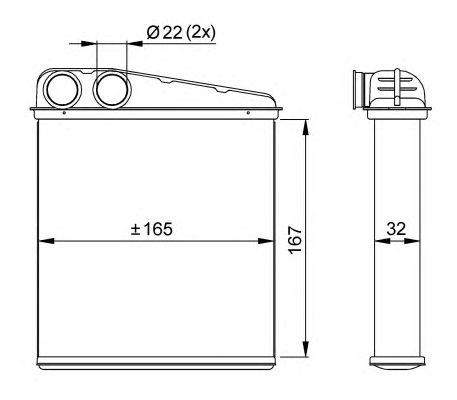Радиатор отопителя NRF 58211