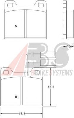 Тормозные колодки A.B.S. 36005