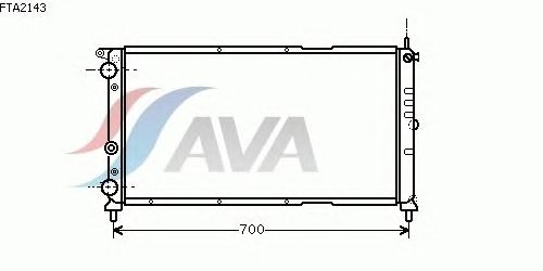 Радиатор, охлаждение двигателя AVA QUALITY COOLING FTA2143