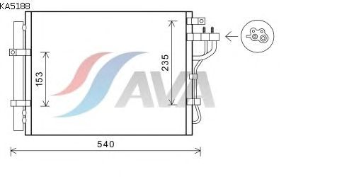 Радиатор кондиционера AVA QUALITY COOLING KA5188