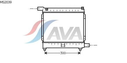 Радіатор, охолодження двигуна AVA QUALITY COOLING MS2039