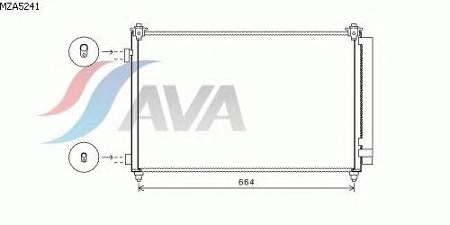 Радиатор кондиционера AVA QUALITY COOLING MZA5241