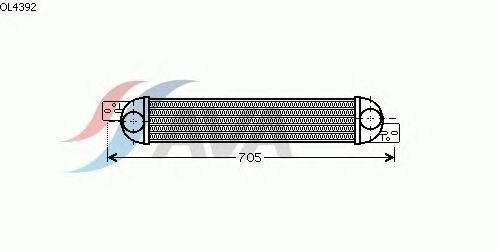 Интеркулер AVA QUALITY COOLING OL4392