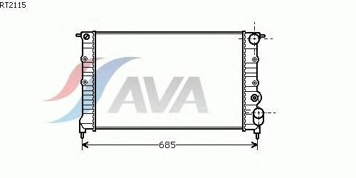 Радіатор, охолодження двигуна AVA QUALITY COOLING RT2115