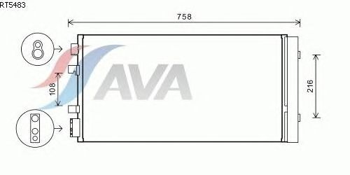 Радиатор кондиционера AVA QUALITY COOLING RT5483
