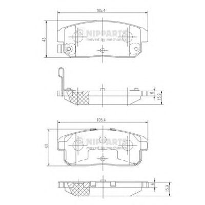 Тормозные колодки NIPPARTS J3613018
