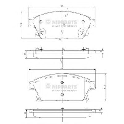 Тормозные колодки NIPPARTS N3600915