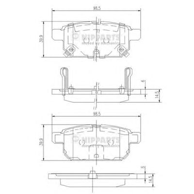 Тормозные колодки NIPPARTS N3618002