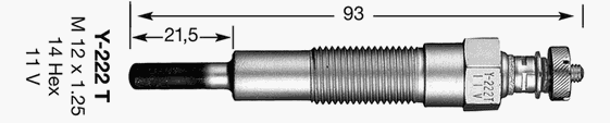 Свеча накала NGK Y222T