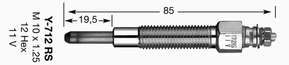 Свеча накала NGK Y712RS
