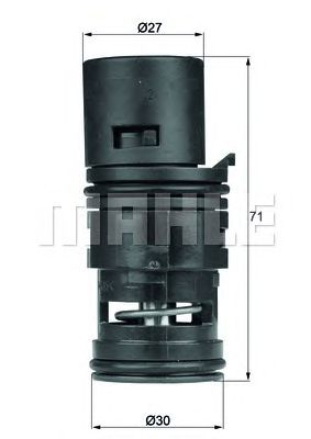 Термостат маслянной системы MAHLE ORIGINAL TO 7 80