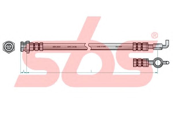 Тормозной шланг sbs 1330853215