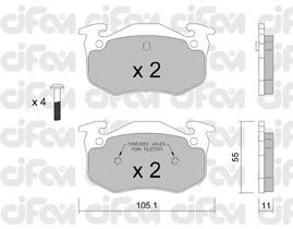 Тормозные колодки CIFAM 822-038-1