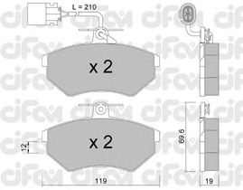 Тормозные колодки CIFAM 822-050-1
