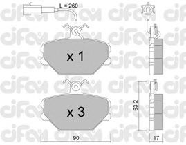 Тормозные колодки CIFAM 822-059-0