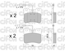 Тормозные колодки CIFAM 822-060-1