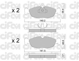 Тормозные колодки CIFAM 822-077-0