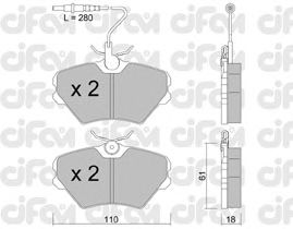 Тормозные колодки CIFAM 822-106-0