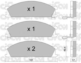 Тормозные колодки CIFAM 822-107-1