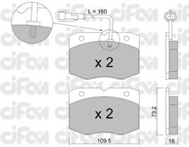 Тормозные колодки CIFAM 822-139-1