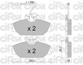 Тормозные колодки CIFAM 822-142-0