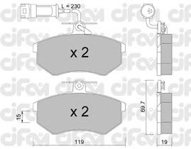 Тормозные колодки CIFAM 822-148-1