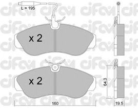 Тормозные колодки CIFAM 822-155-0