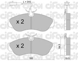 Тормозные колодки CIFAM 822-155-1