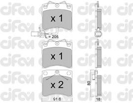Тормозные колодки CIFAM 822-163-2