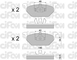 Тормозные колодки CIFAM 822-211-1