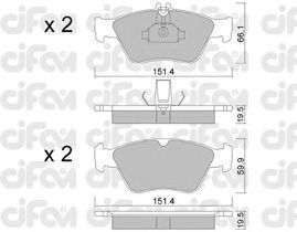 Тормозные колодки CIFAM 822-219-0