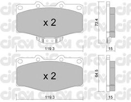 Тормозные колодки CIFAM 822-242-0