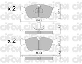 Тормозные колодки CIFAM 822-260-0