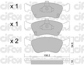 Тормозные колодки CIFAM 822-287-0