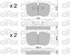 Тормозные колодки CIFAM 822-309-0